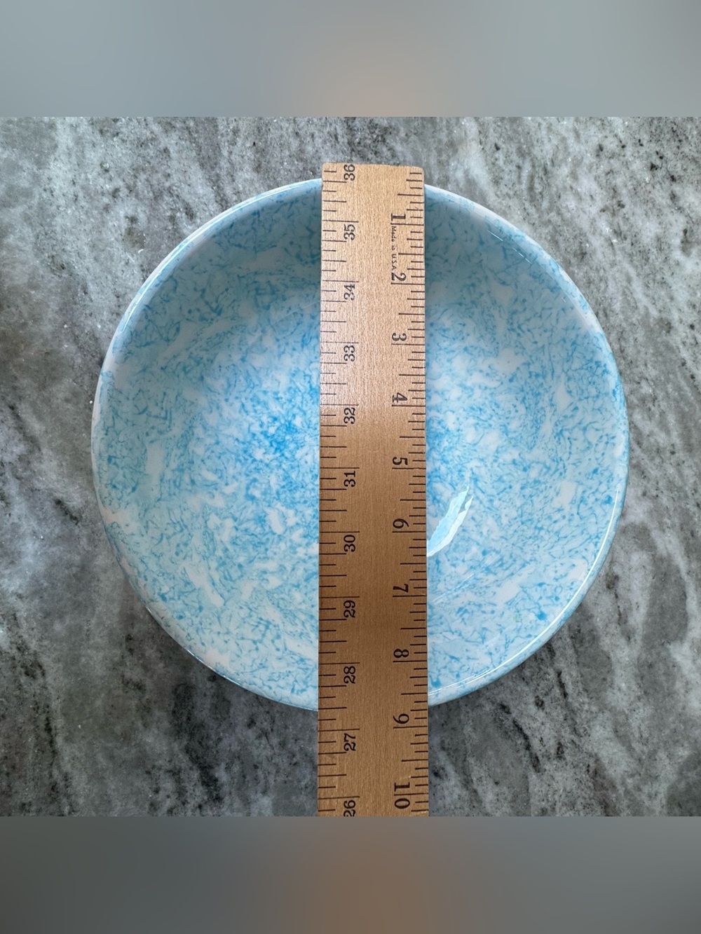 Vintage Stovit Italian Spongeware Mixing Bowl Set 7 Piece Hand Painted Italy - Picture 7 of 16